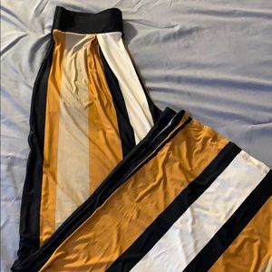 High waist, wide leg pants